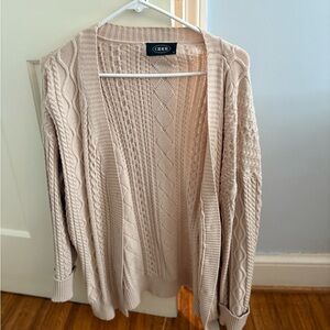 Cider Women's Beige Cable Knit Cardigan